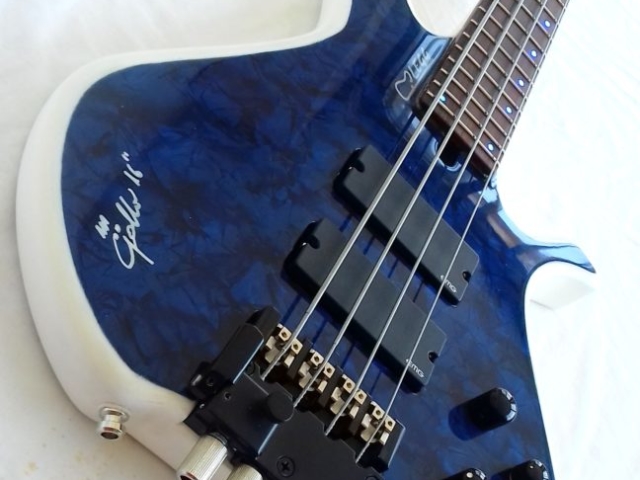 Eclisse Golinelli Signature Electric Bass Lutherie LEGG 4 Strings LED Blu